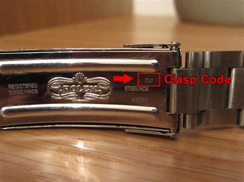 rolex clasp codes vc|rolex clasps identification.